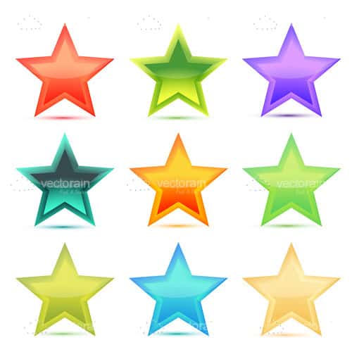 Multiple Coloured Stars Icon Pack